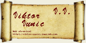 Viktor Vunić vizit kartica